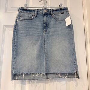 Mavi Blue Denim Skirt with Button Detail